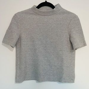 Gray Mock Neck Zara Top
